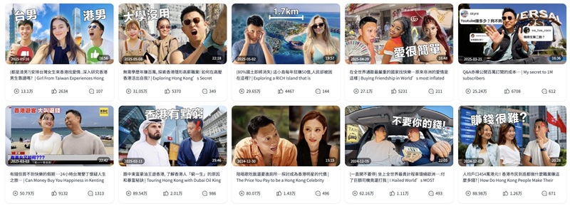 YouTube網(wǎng)紅推廣:中國香港生活家居分享類博主頻道內(nèi)容