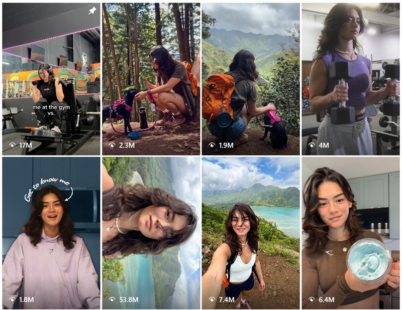 Instagram網(wǎng)紅推廣:美國戶外健身頭部博主頻道內容