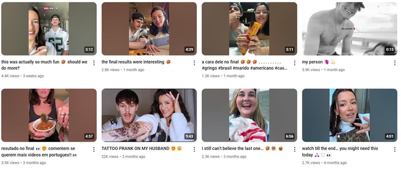 YouTube達人推廣:美國情侶生活分享KOL博主頻道內(nèi)容