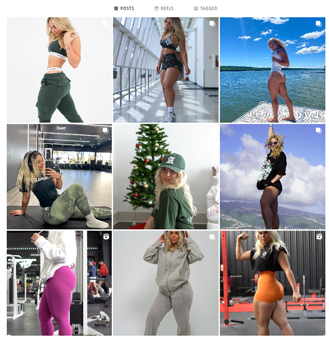 意大利健身女網(wǎng)紅營銷instagram頻道內(nèi)容