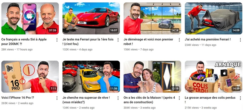 YouTube網(wǎng)紅:法國(guó)科技電子產(chǎn)品出海營(yíng)銷(xiāo)紅人機(jī)構(gòu)頻道內(nèi)容